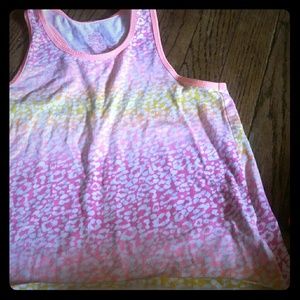 Pink,yellow,orange cheetah print tank top